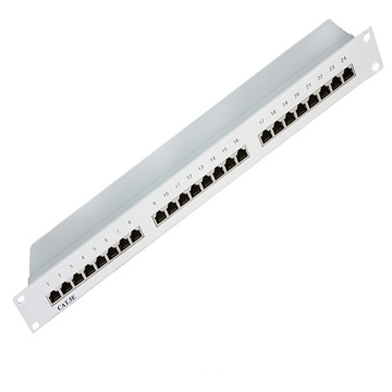 High quality shielded cat5e 24 port patch panel